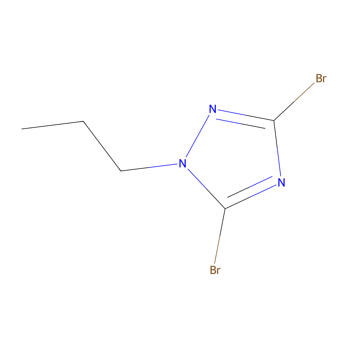 3,5-Dibromo-1-propyl-1H-1,2,4-triazole molecular structure, CAS 1240567-54-7