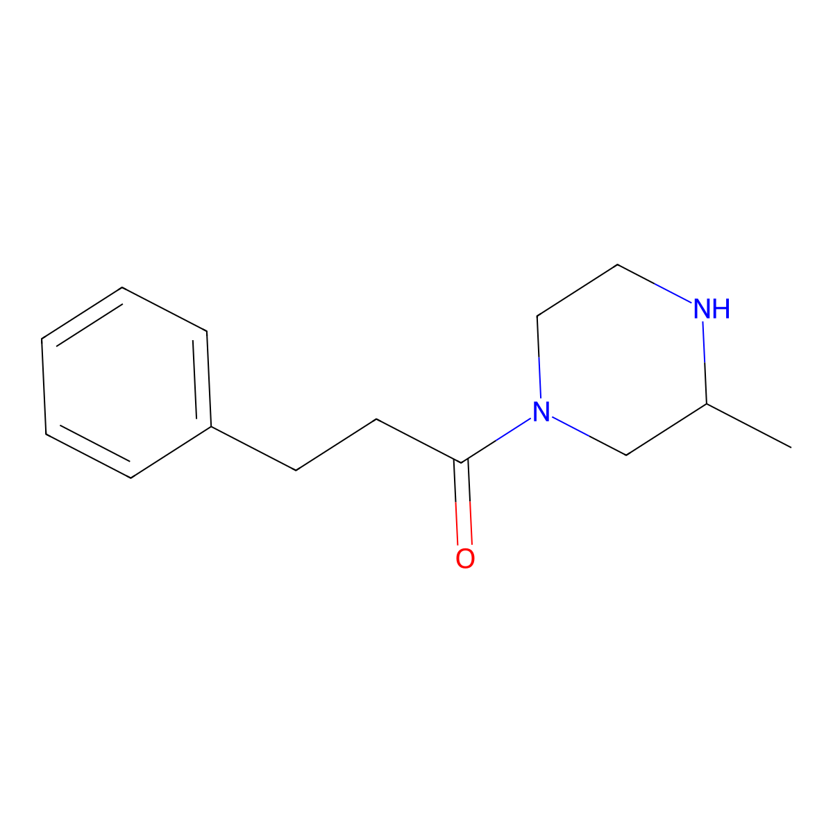 1-(3-Methylpiperazin-1-yl)-3-phenylpropan-1-one molecular structure, CAS 1240567-58-1