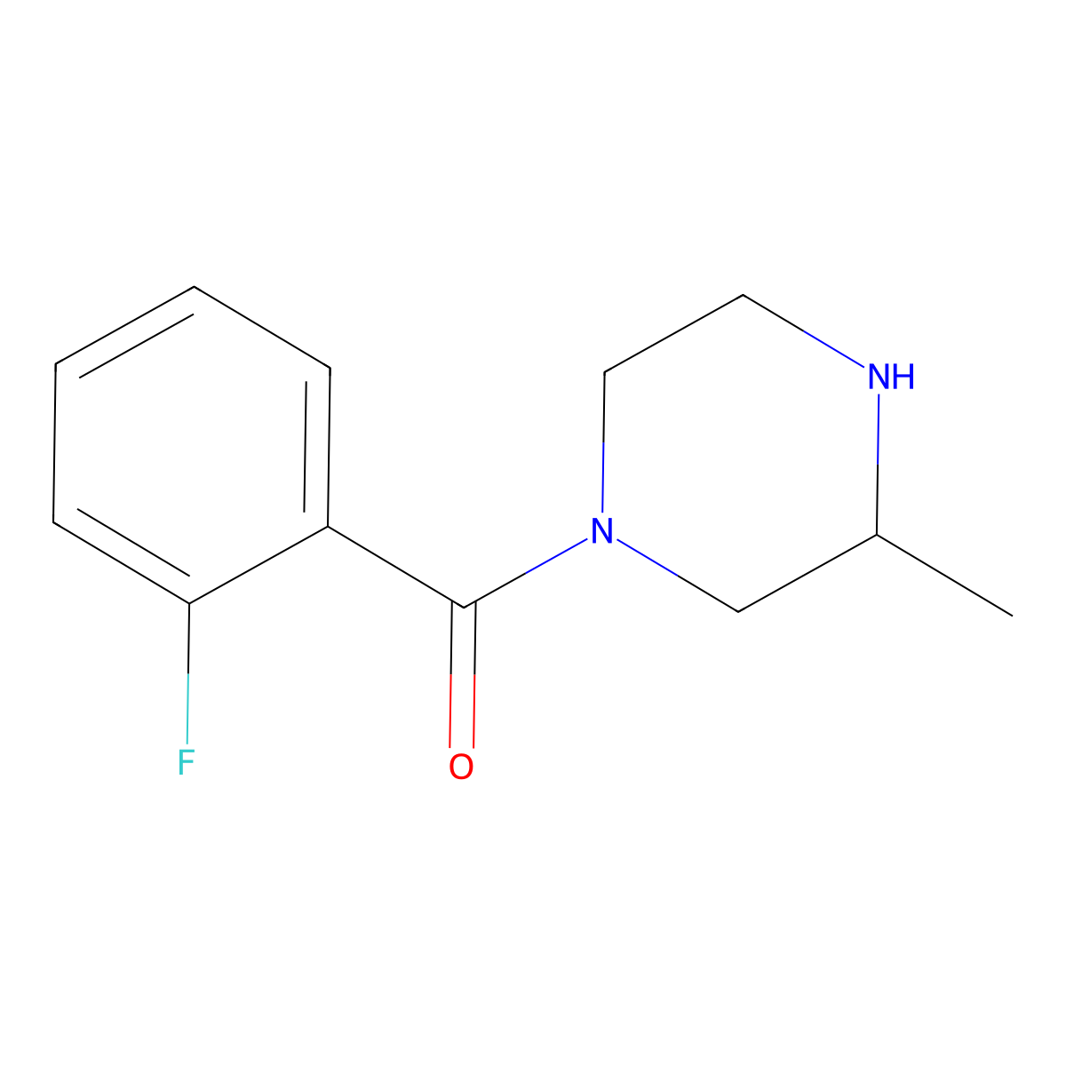 1-(2-Fluorobenzoyl)-3-methylpiperazine molecular structure, CAS 1240567-73-0