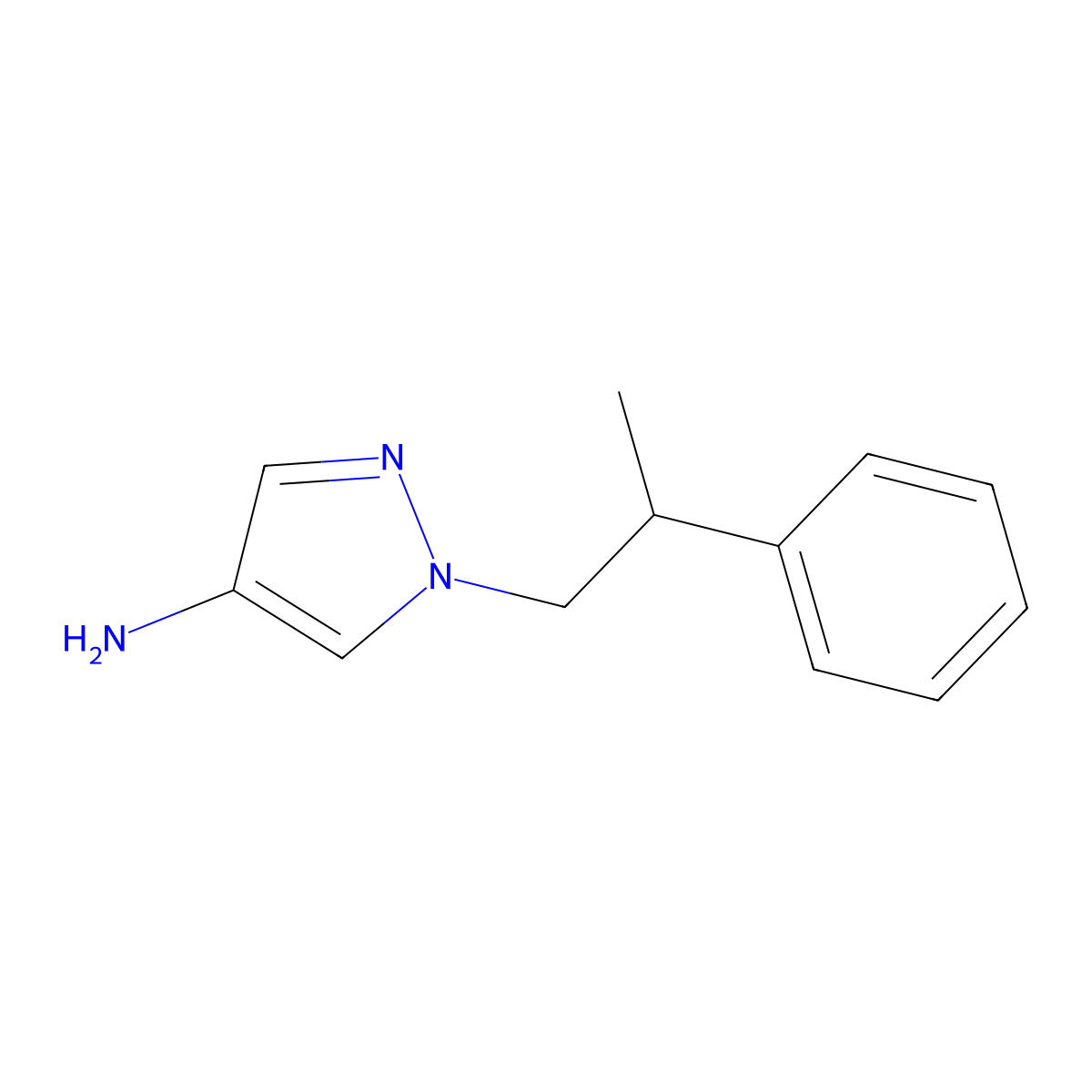 1-(2-Phenylpropyl)-1H-pyrazol-4-amine molecular structure, CAS 1240567-76-3