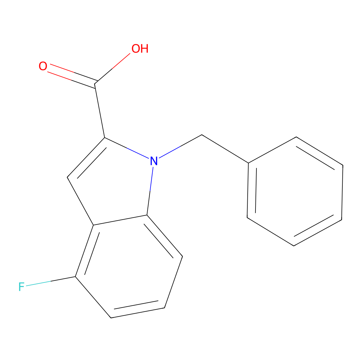 1-Benzyl-4-fluoro-1H-indole-2-carboxylic acid molecular structure, CAS 1240567-77-4