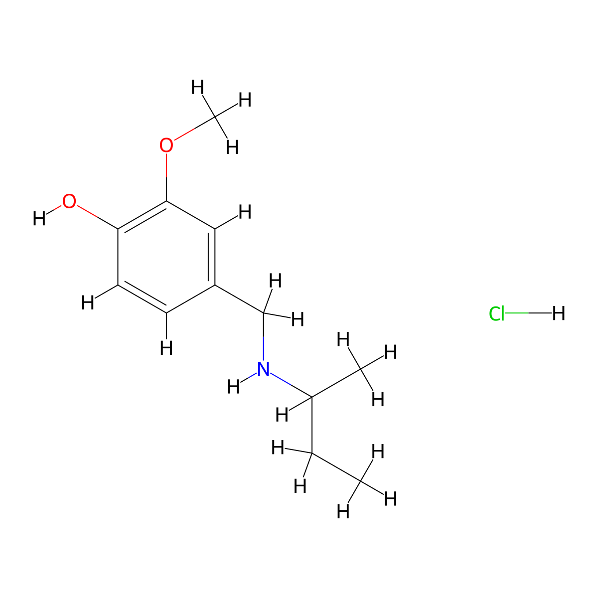 4-{[(Butan-2-yl)amino]methyl}-2-methoxyphenol hydrochloride molecular structure, CAS 1240567-78-5