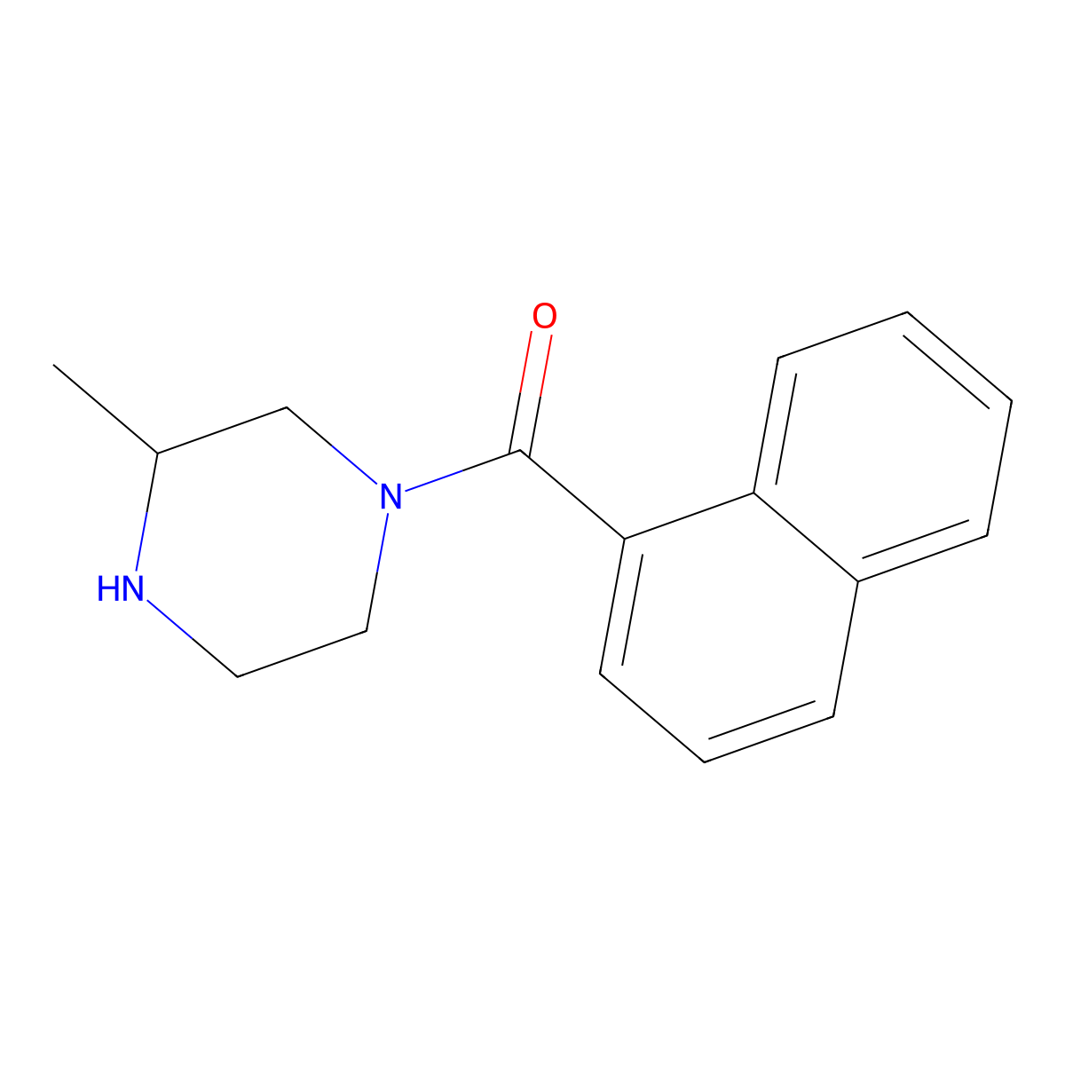 3-Methyl-1-(naphthalene-1-carbonyl)piperazine molecular structure, CAS 1240567-81-0