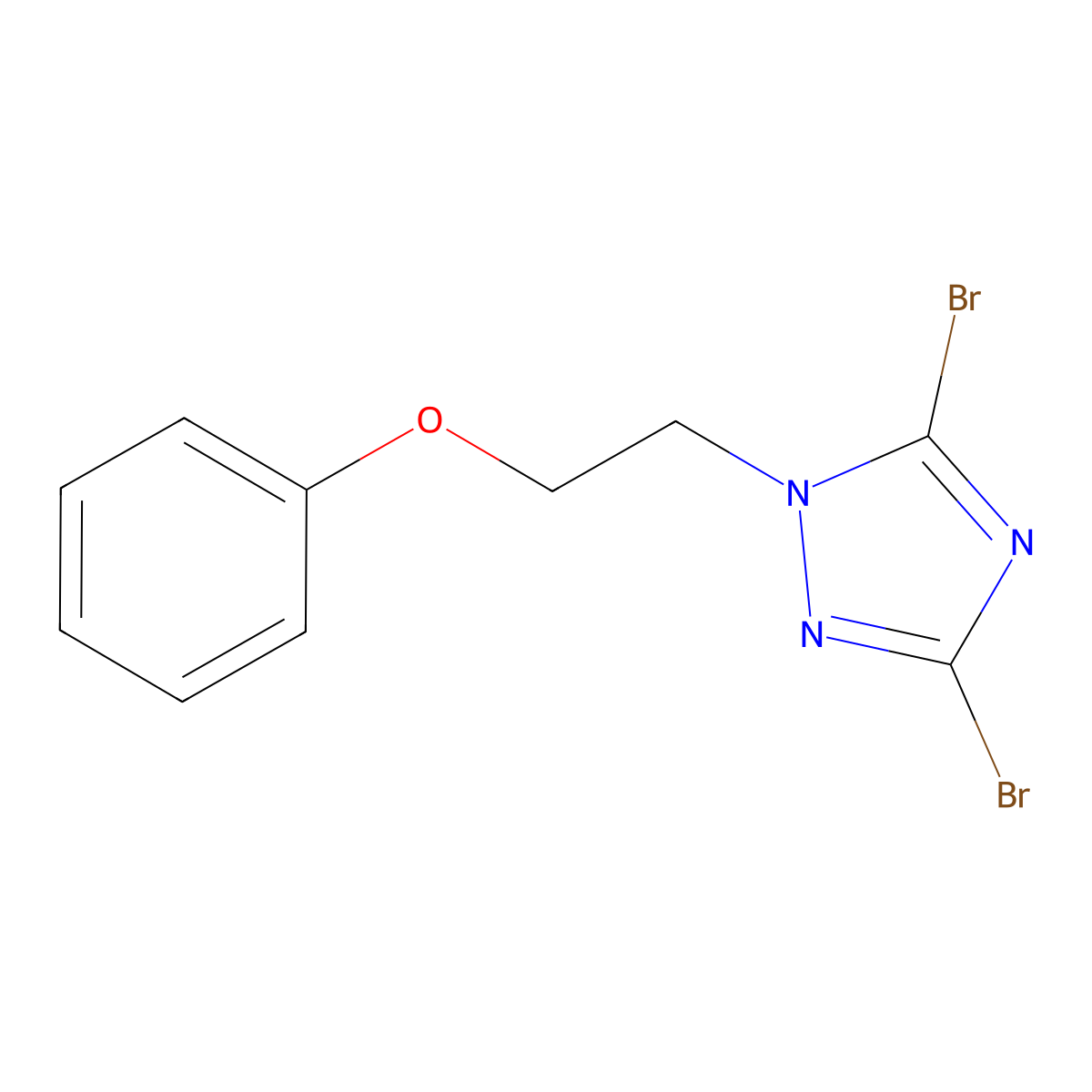 3,5-Dibromo-1-(2-phenoxyethyl)-1H-1,2,4-triazole molecular structure, CAS 1240567-82-1