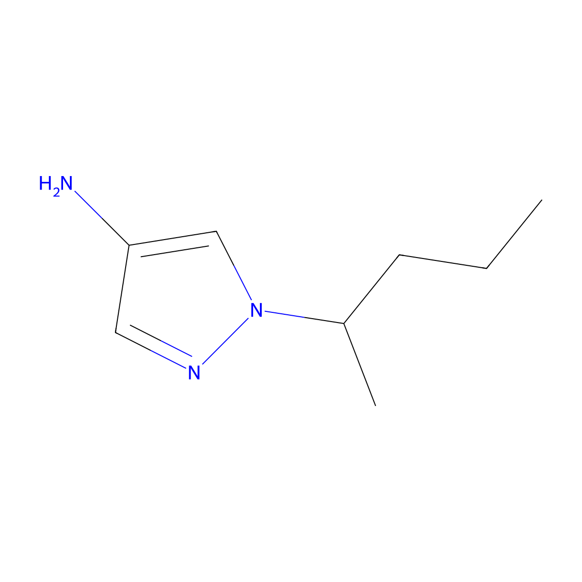 1-(Pentan-2-yl)-1H-pyrazol-4-amine molecular structure, CAS 1240567-88-7