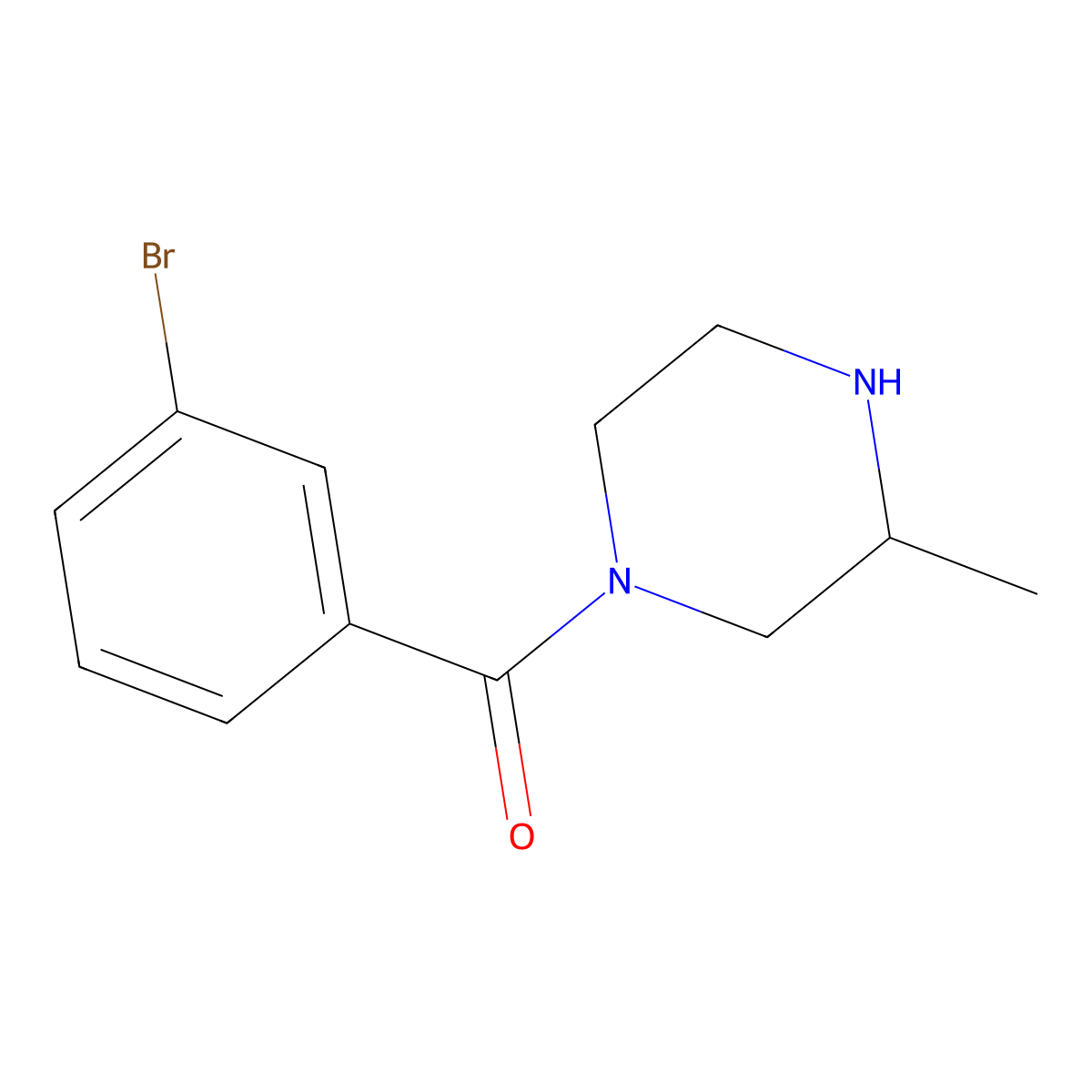 1-(3-Bromobenzoyl)-3-methylpiperazine molecular structure, CAS 1240567-90-1
