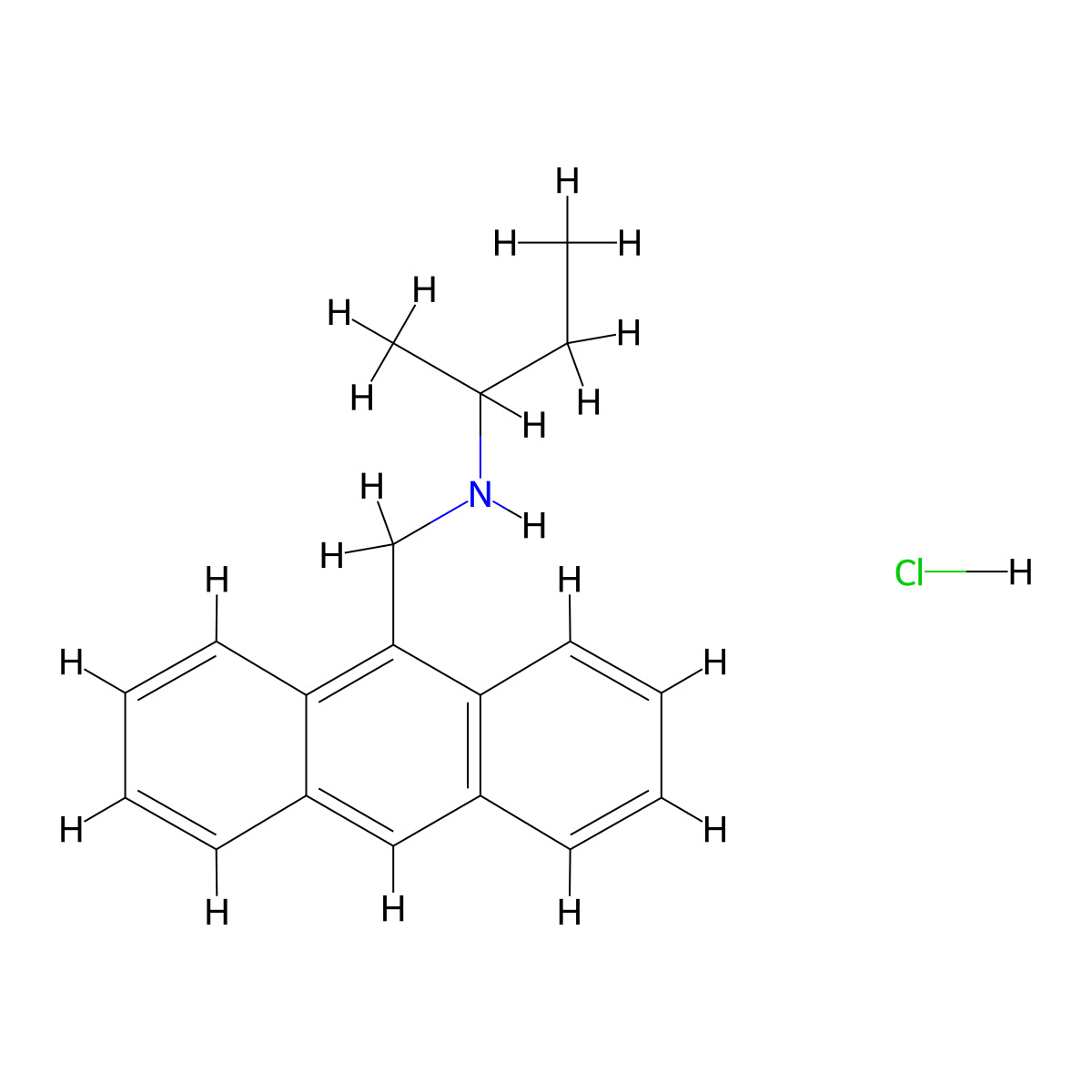 [(Anthracen-9-yl)methyl](butan-2-yl)amine hydrochloride molecular structure, CAS 1240567-91-2