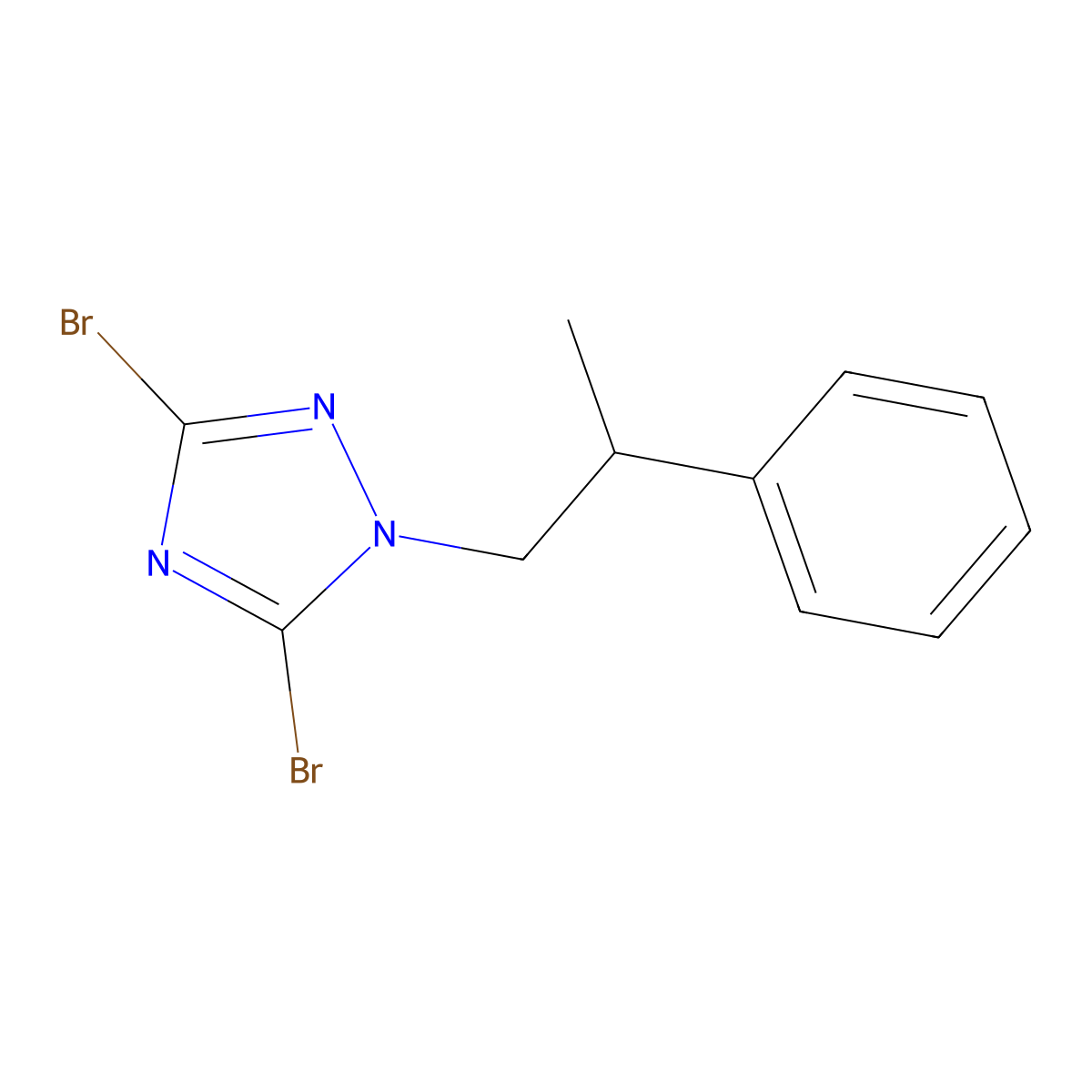 3,5-Dibromo-1-(2-phenylpropyl)-1H-1,2,4-triazole molecular structure, CAS 1240567-99-0