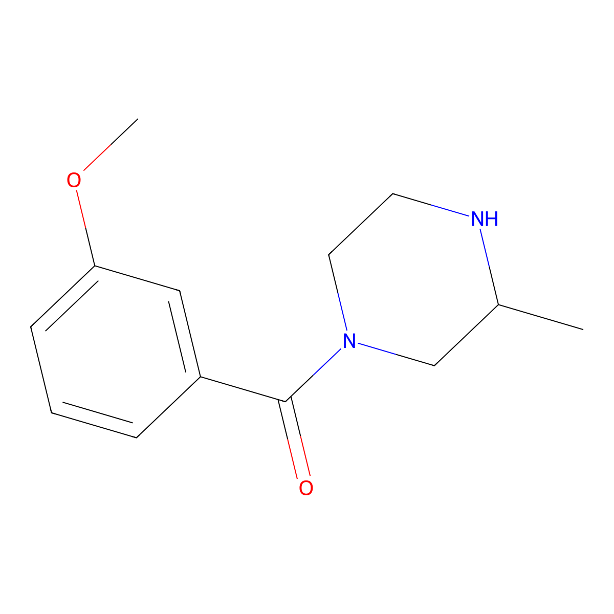 1-(3-Methoxybenzoyl)-3-methylpiperazine molecular structure, CAS 1240568-10-8