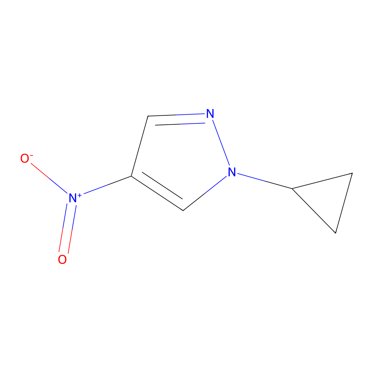 1-Cyclopropyl-4-nitro-1H-pyrazole molecular structure, CAS 1240568-16-4