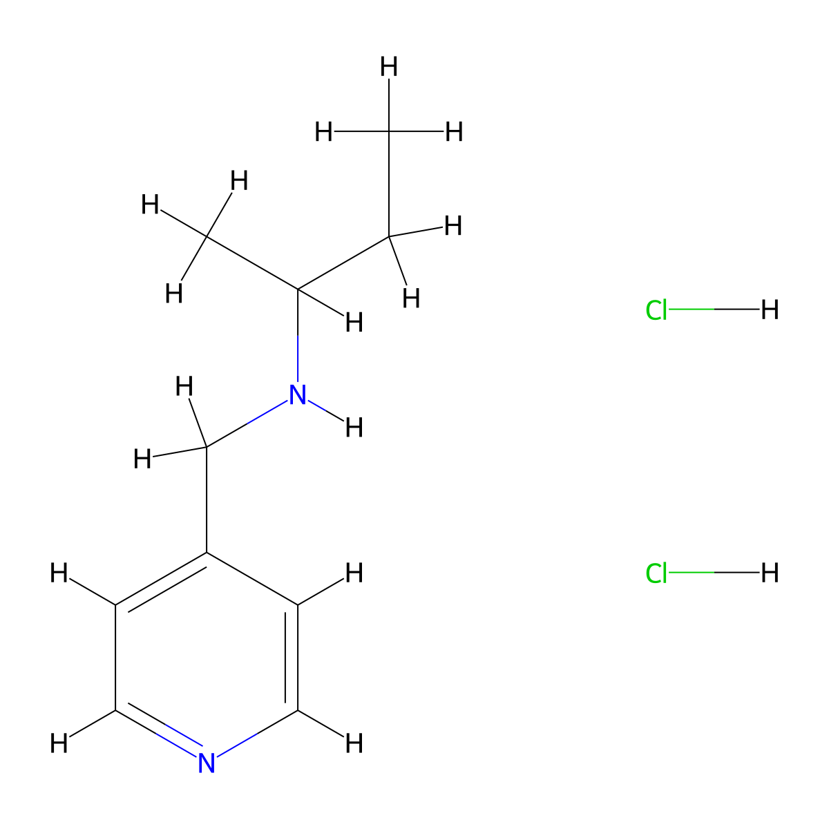 (Butan-2-yl)[(pyridin-4-yl)methyl]amine dihydrochloride molecular structure, CAS 1240568-17-5