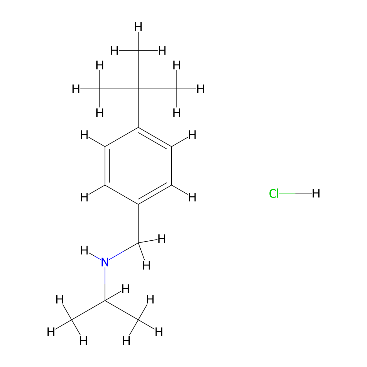 [(4-tert-Butylphenyl)methyl](propan-2-yl)amine hydrochloride molecular structure, CAS 1240568-26-6