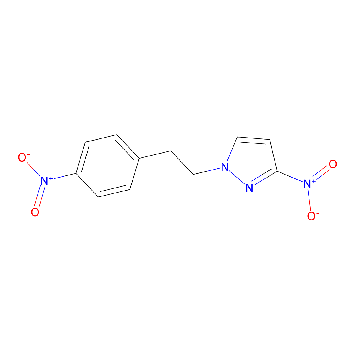 3-Nitro-1-[2-(4-nitrophenyl)ethyl]-1H-pyrazole molecular structure, CAS 1240568-27-7