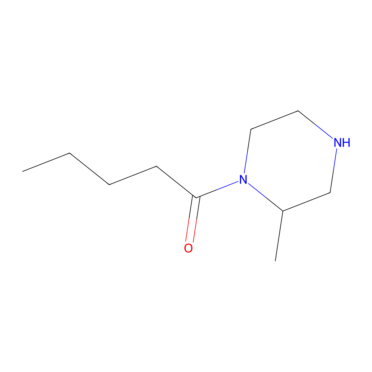 1-(2-Methylpiperazin-1-yl)pentan-1-one molecular structure, CAS 1240568-49-3