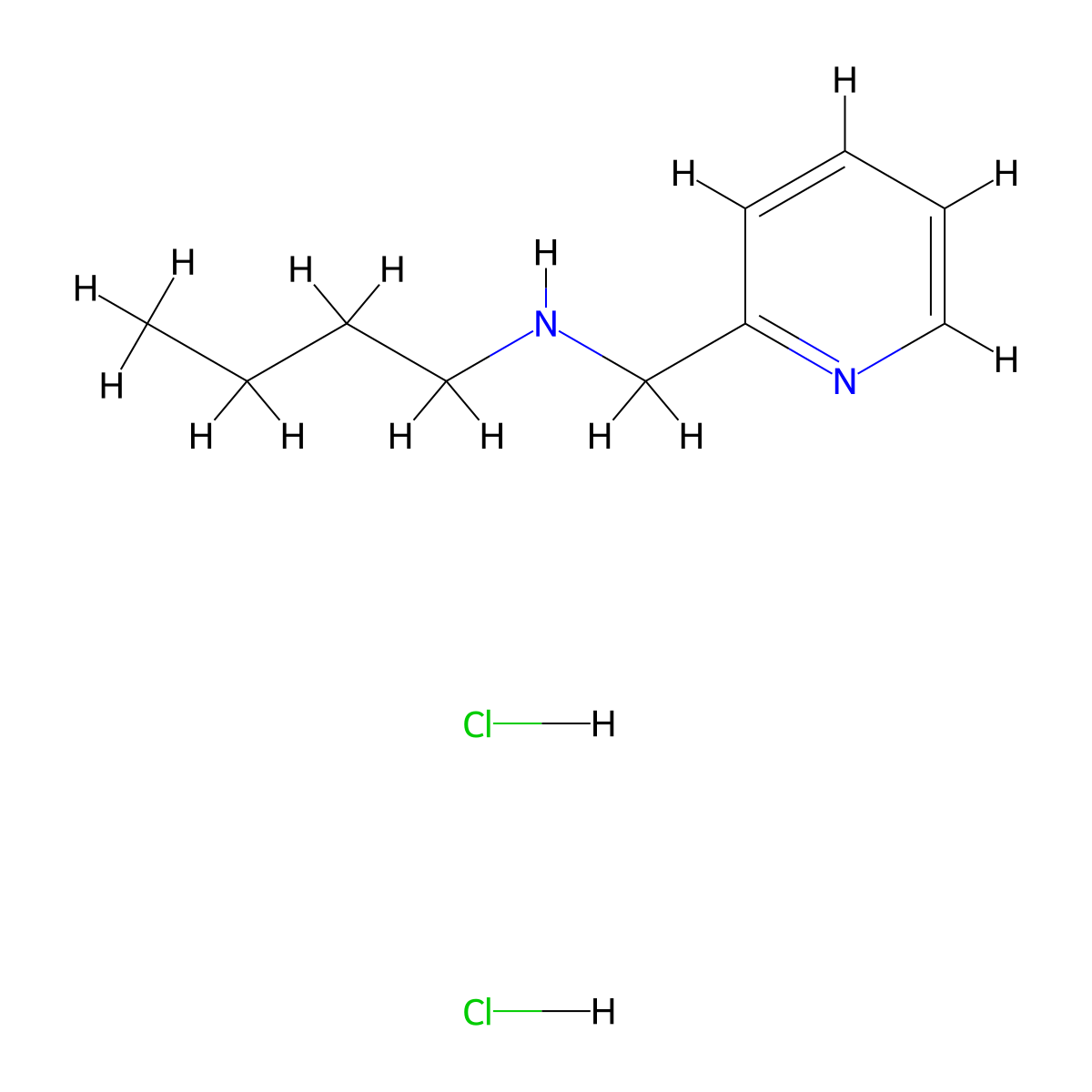 Butyl(pyridin-2-ylmethyl)amine dihydrochloride molecular structure, CAS 1240568-58-4
