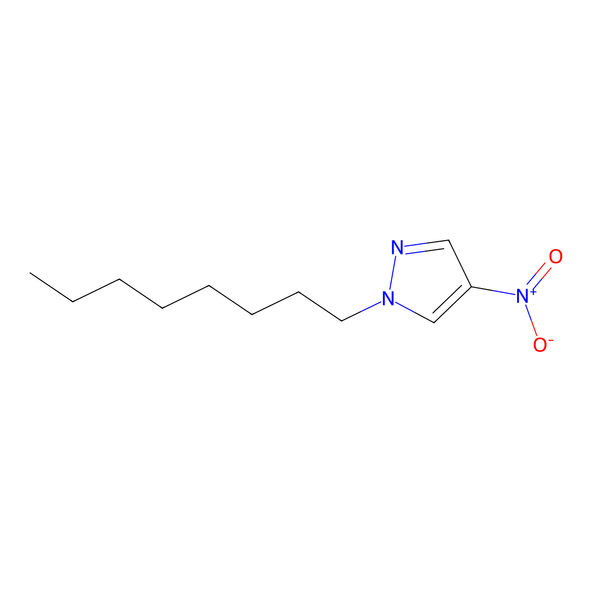 4-Nitro-1-octyl-1H-pyrazole molecular structure, CAS 1240568-69-7