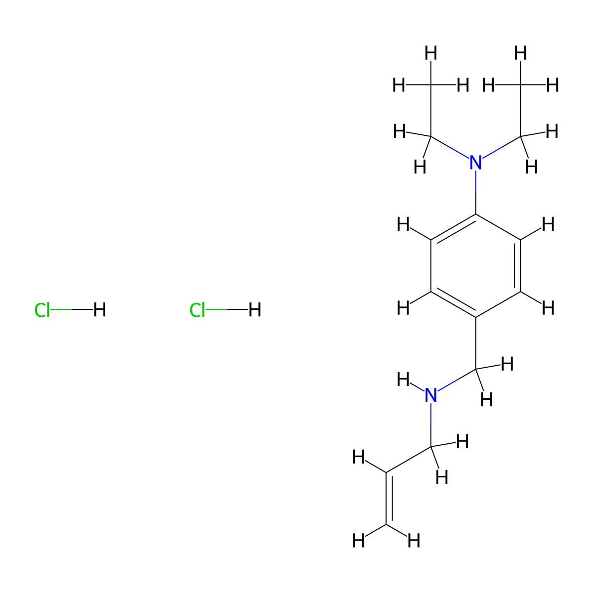 N,N-Diethyl-4-{[(prop-2-en-1-yl)amino]methyl}aniline dihydrochloride molecular structure, CAS 1240568-98-2