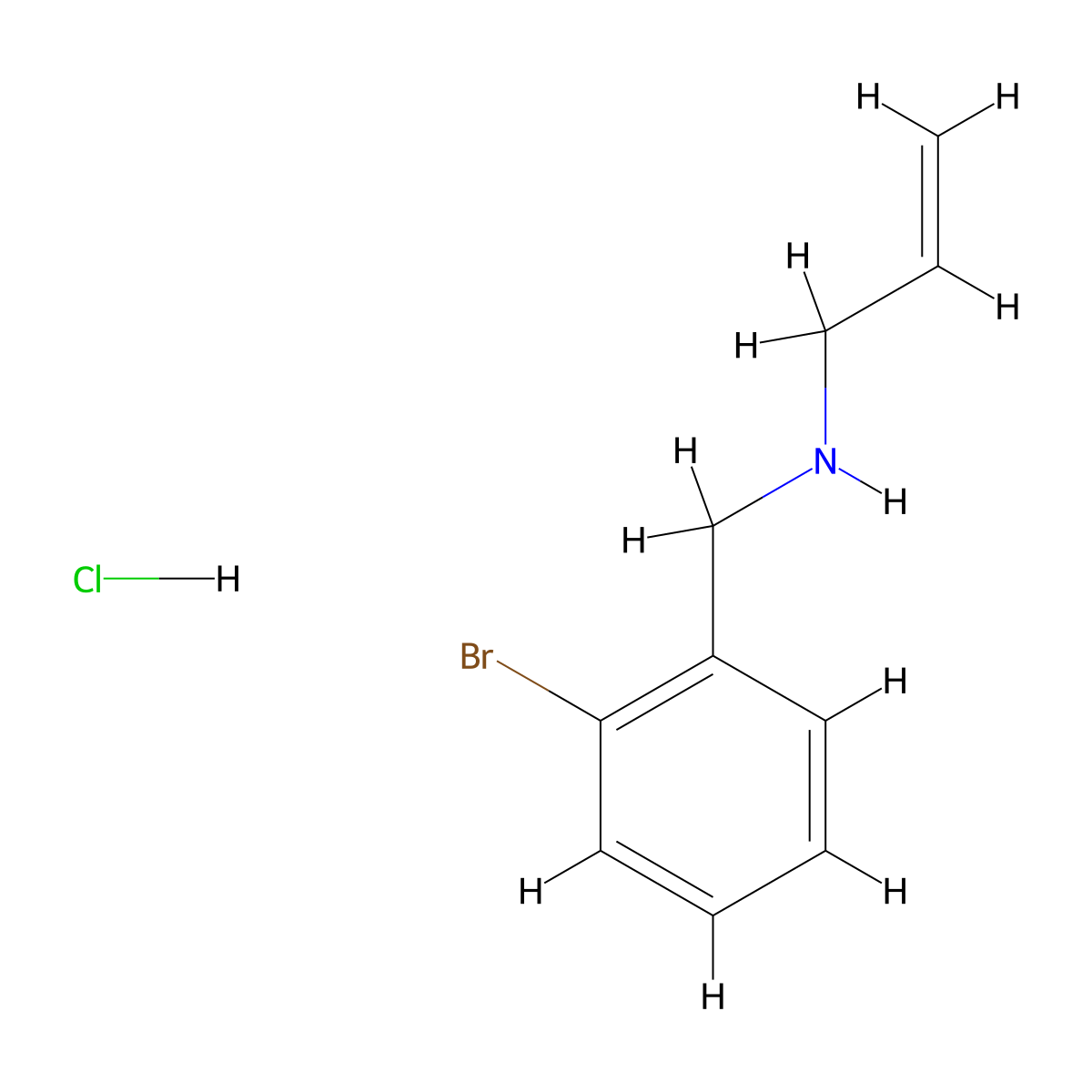 [(2-Bromophenyl)methyl](prop-2-en-1-yl)amine hydrochloride molecular structure, CAS 1240569-05-4