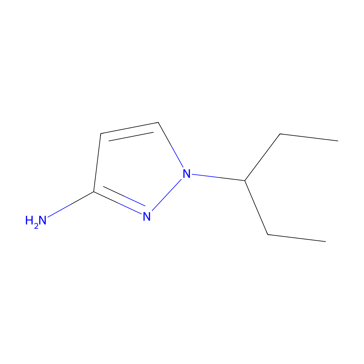 1-(Pentan-3-yl)-1H-pyrazol-3-amine molecular structure, CAS 1240569-95-2