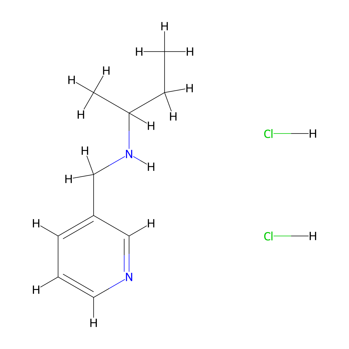 (Butan-2-yl)(pyridin-3-ylmethyl)amine dihydrochloride molecular structure, CAS 1240570-01-7