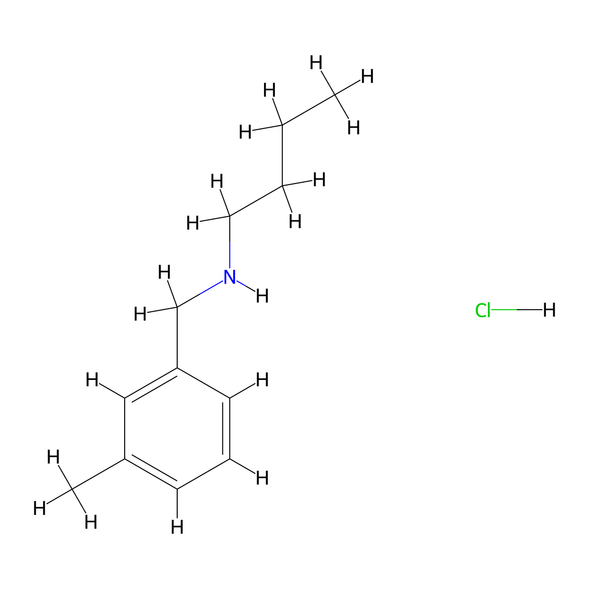 Butyl[(3-methylphenyl)methyl]amine hydrochloride molecular structure, CAS 1240570-71-1