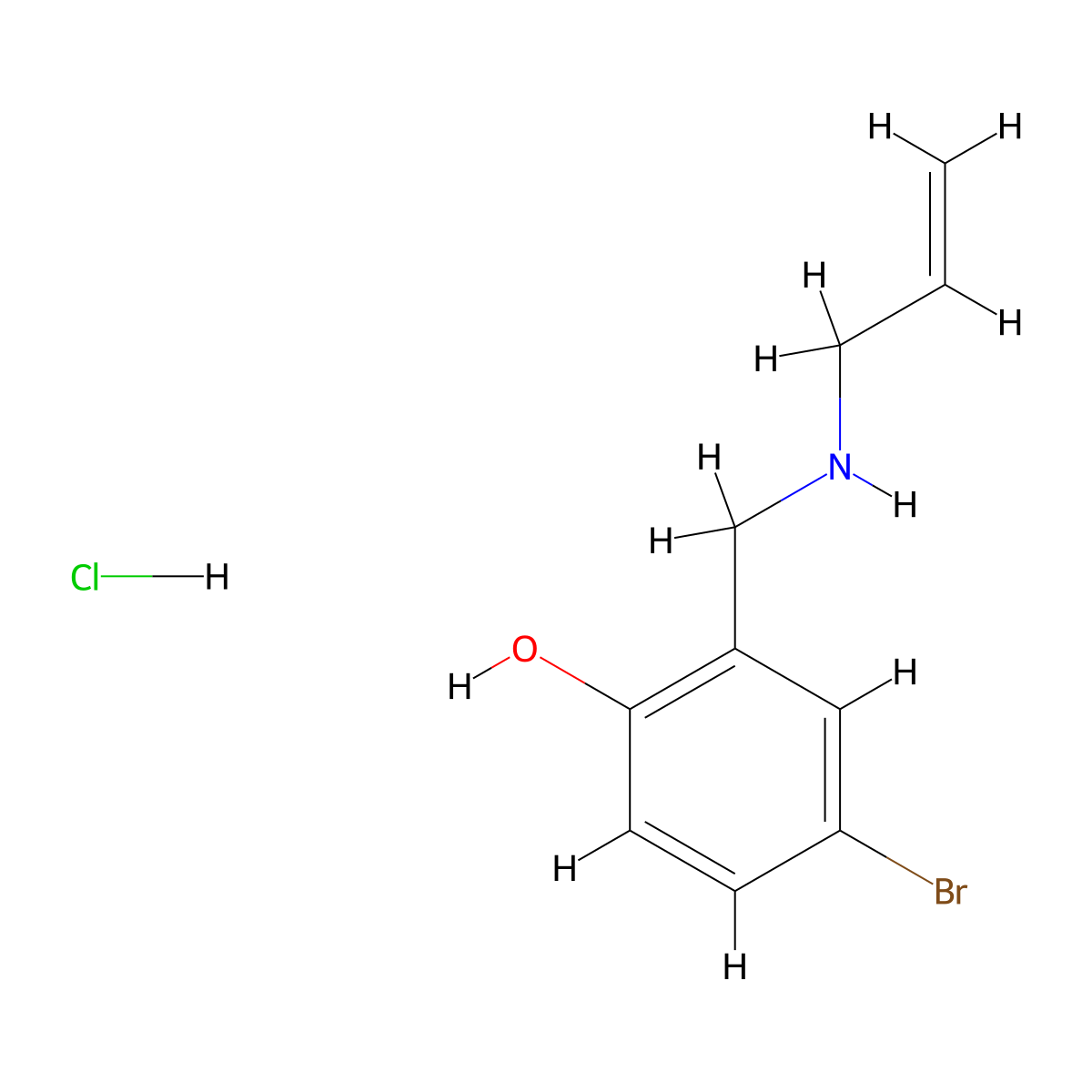 4-Bromo-2-{[(prop-2-en-1-yl)amino]methyl}phenol hydrochloride molecular structure, CAS 1240570-79-9