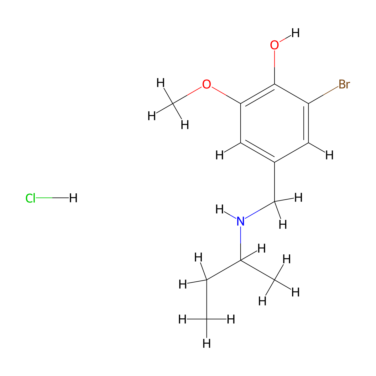 2-Bromo-4-{[(butan-2-yl)amino]methyl}-6-methoxyphenol hydrochloride molecular structure, CAS 1240570-94-8