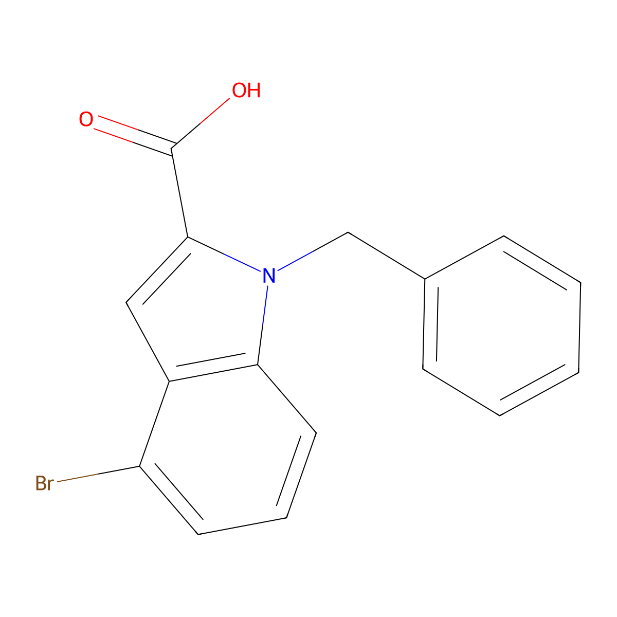 1-Benzyl-4-bromo-1H-indole-2-carboxylic acid molecular structure, CAS 1240571-09-8