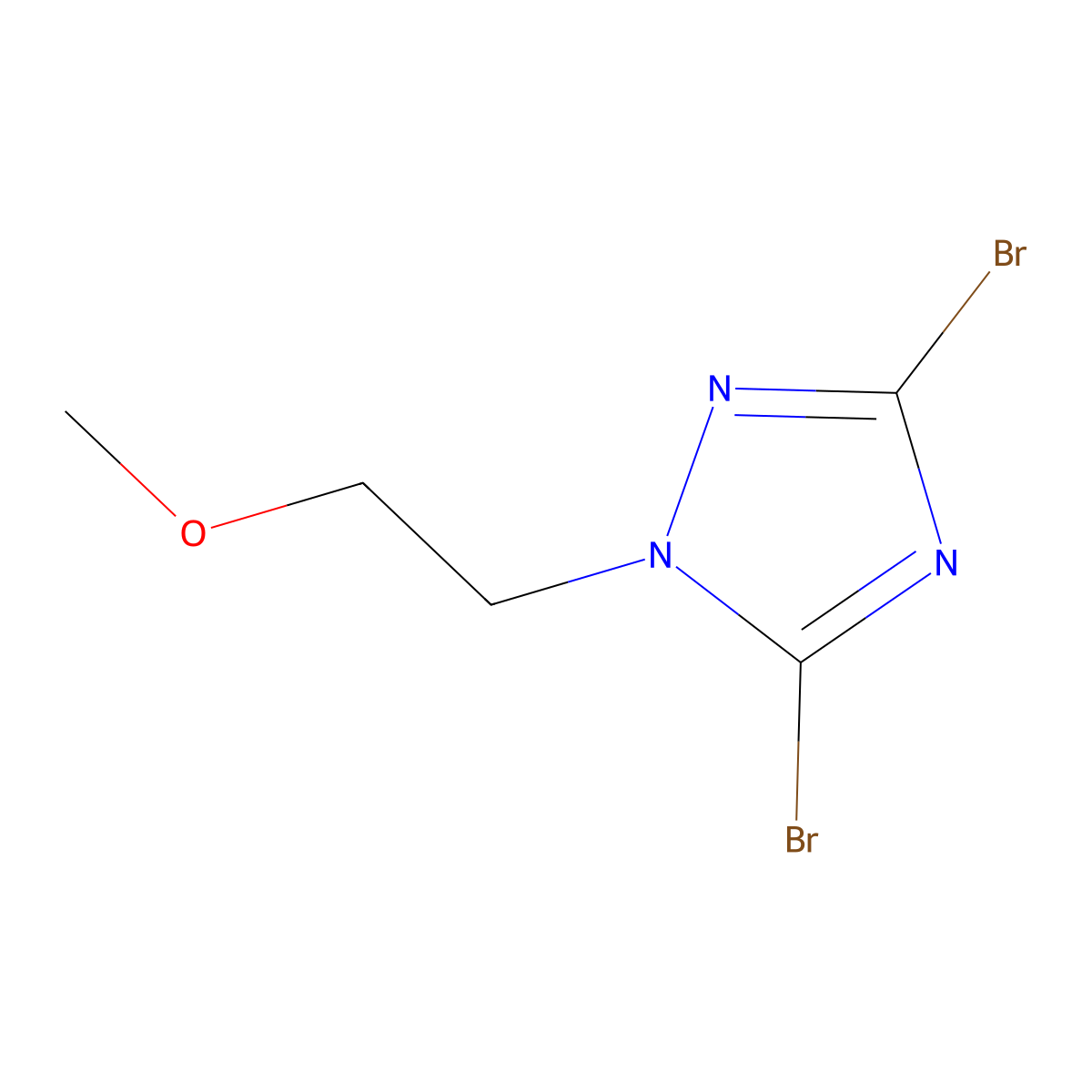 3,5-Dibromo-1-(2-methoxyethyl)-1H-1,2,4-triazole molecular structure, CAS 1240571-11-2