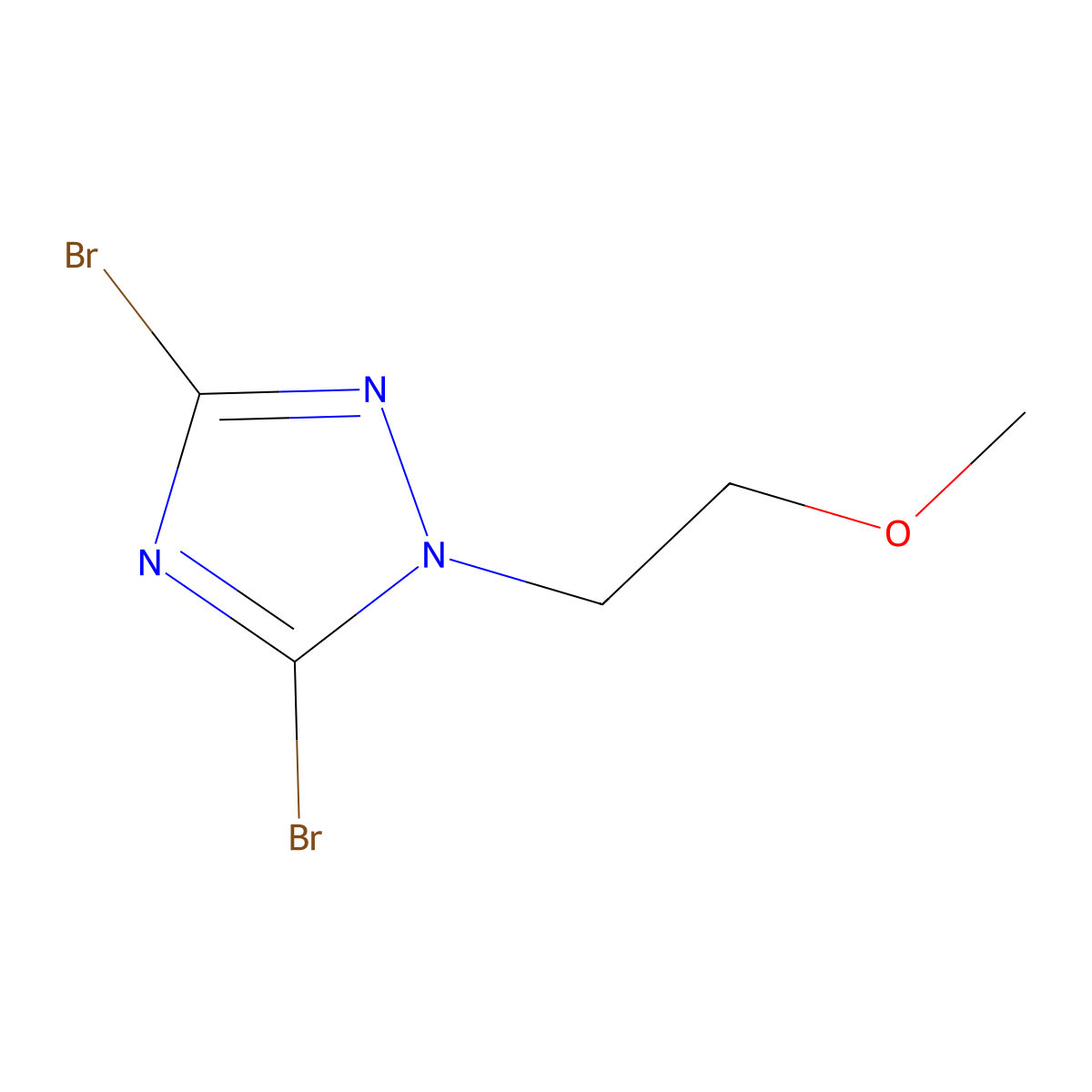 3,5-Dibromo-1-(2-methoxyethyl)-1H-1,2,4-triazole molecular structure, CAS 1240571-11-2
