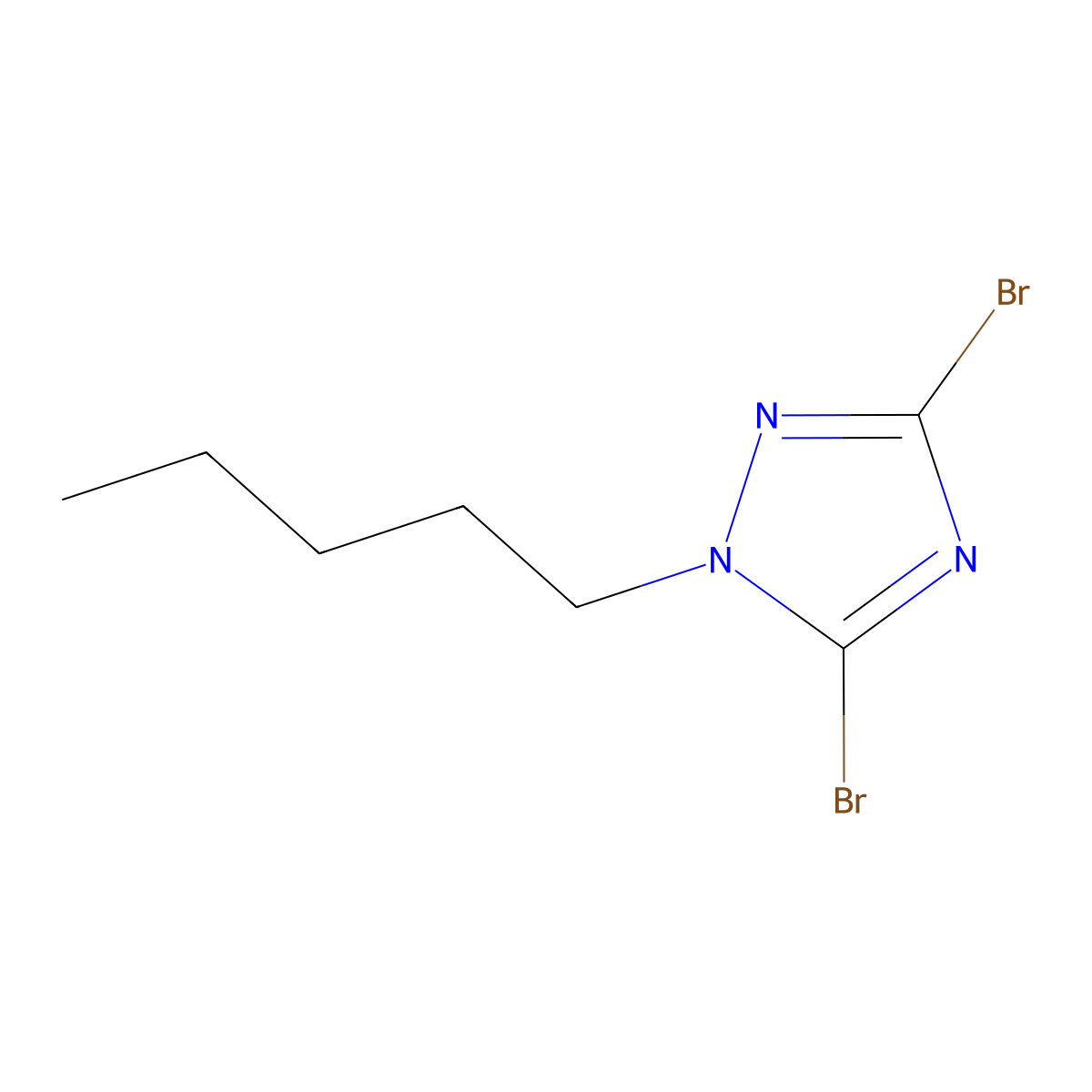 3,5-Dibromo-1-pentyl-1H-1,2,4-triazole molecular structure, CAS 1240571-46-3