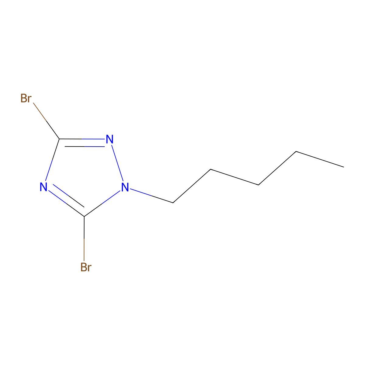 3,5-Dibromo-1-pentyl-1H-1,2,4-triazole molecular structure, CAS 1240571-46-3