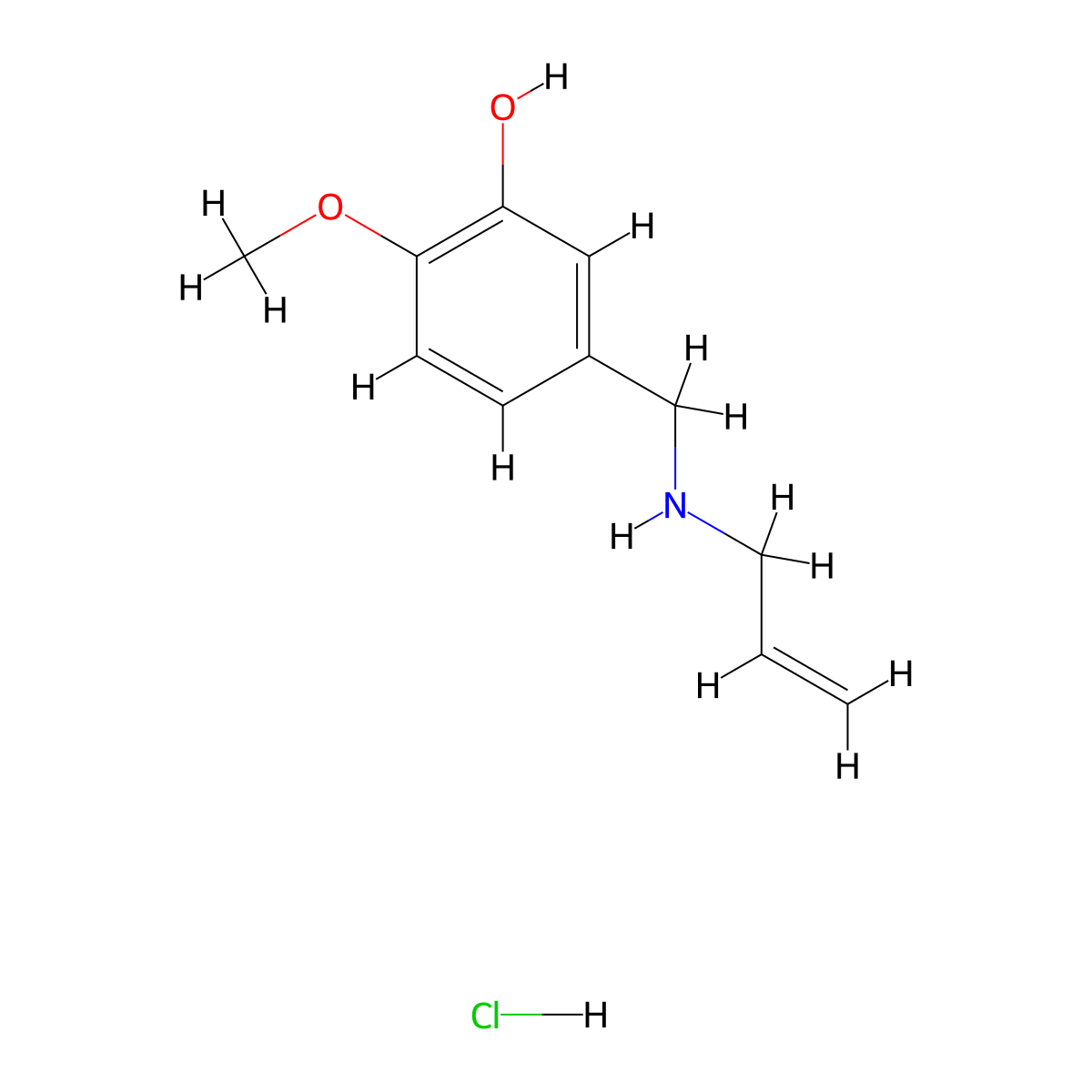 2-Methoxy-5-{[(prop-2-en-1-yl)amino]methyl}phenol hydrochloride molecular structure, CAS 1240571-51-0