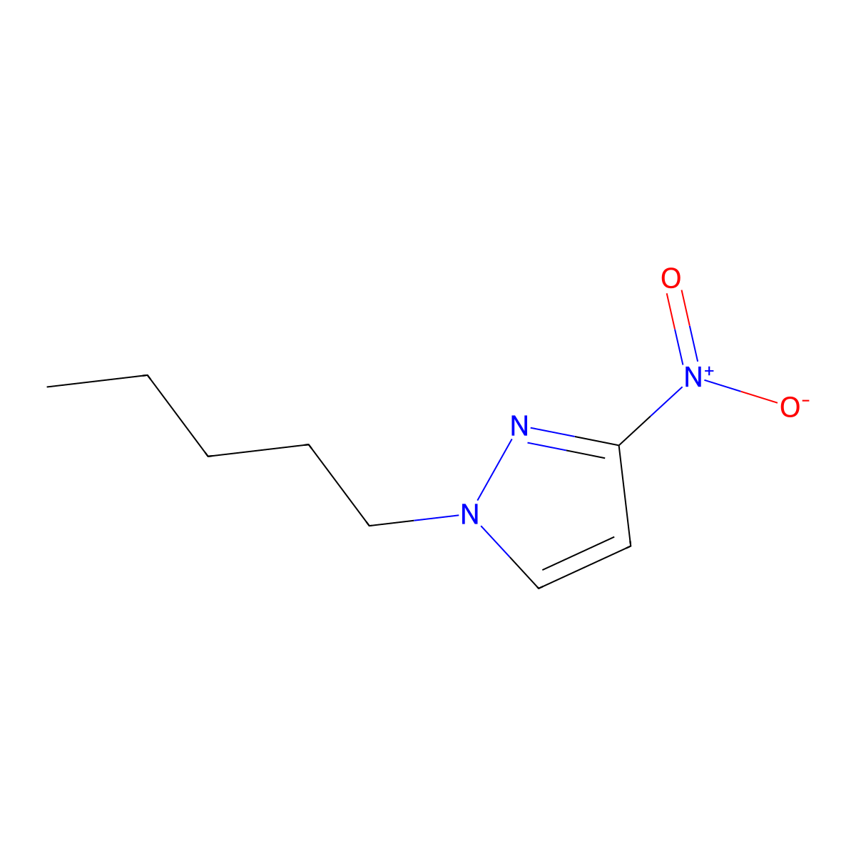 3-Nitro-1-pentyl-1H-pyrazole molecular structure, CAS 1240571-79-2