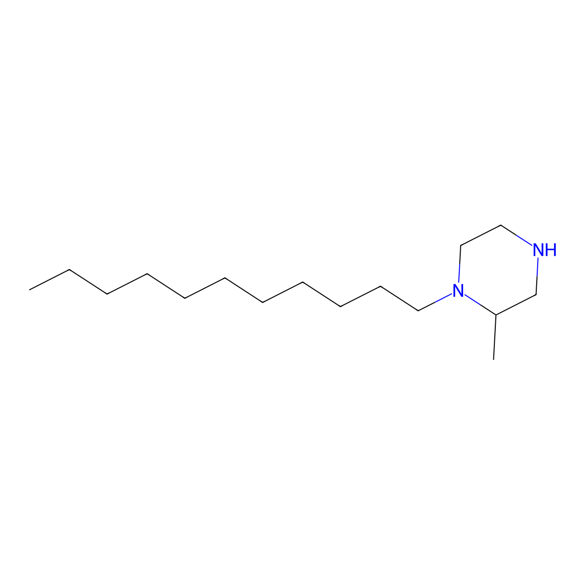 2-Methyl-1-undecylpiperazine molecular structure, CAS 1240571-83-8
