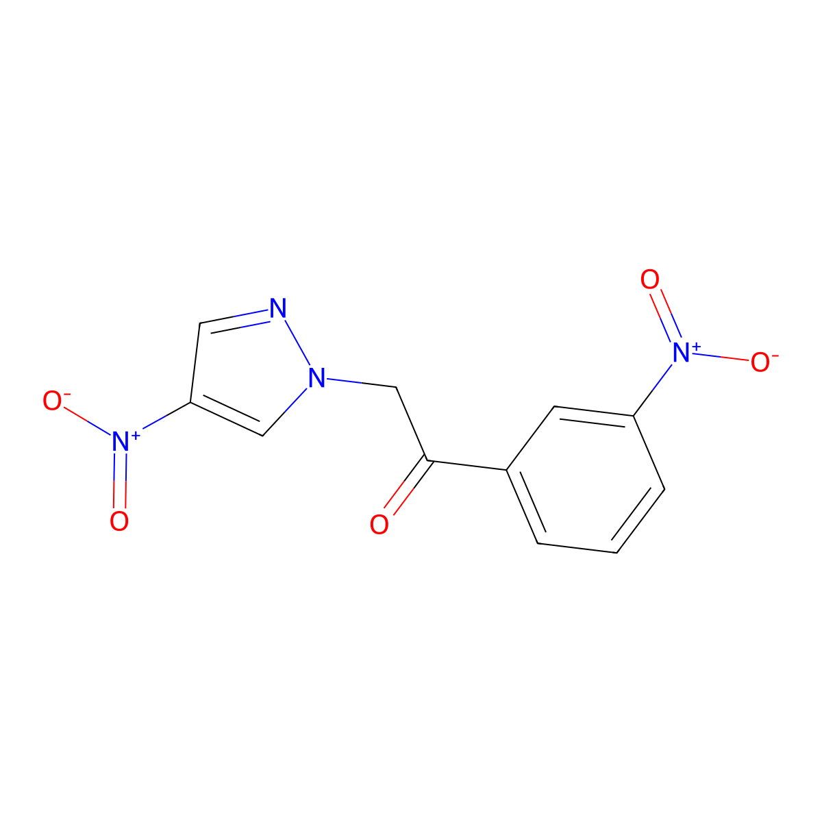 2-(4-Nitro-1H-pyrazol-1-yl)-1-(3-nitrophenyl)ethan-1-one molecular structure, CAS 1240572-03-5