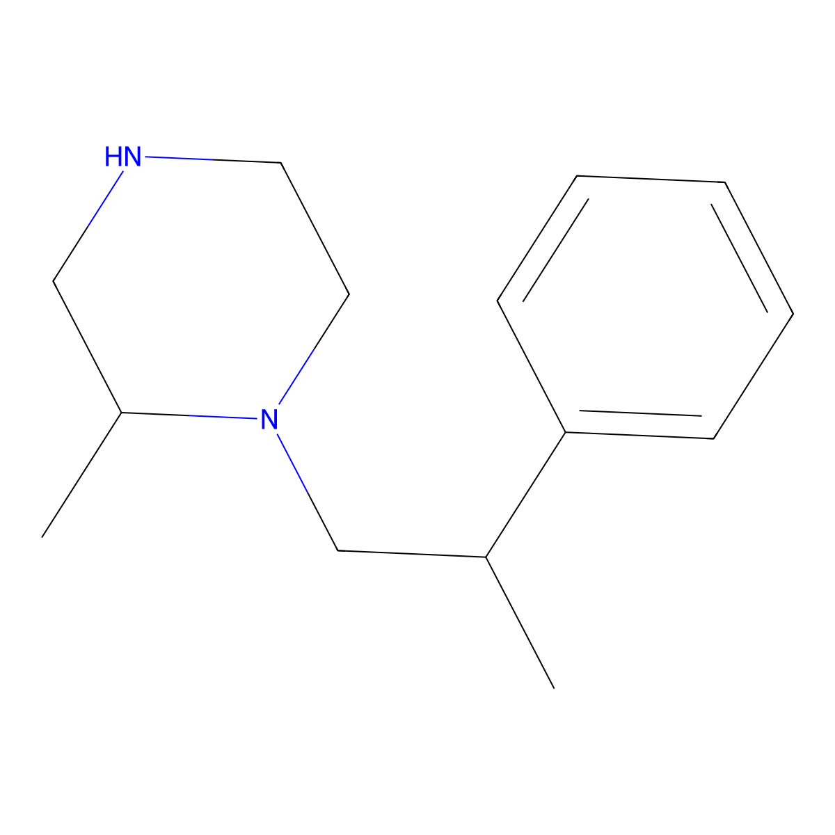 2-Methyl-1-(2-phenylpropyl)piperazine molecular structure, CAS 1240572-28-4