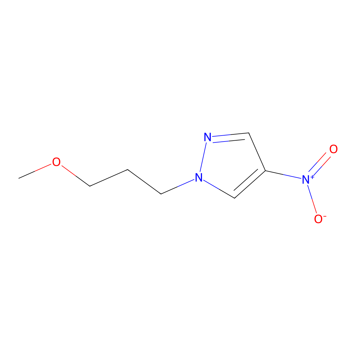 1-(3-Methoxypropyl)-4-nitropyrazole molecular structure, CAS 1240572-44-4