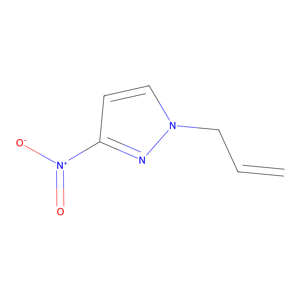 3-Nitro-1-(prop-2-en-1-yl)-1H-pyrazole molecular structure, CAS 1240572-49-9