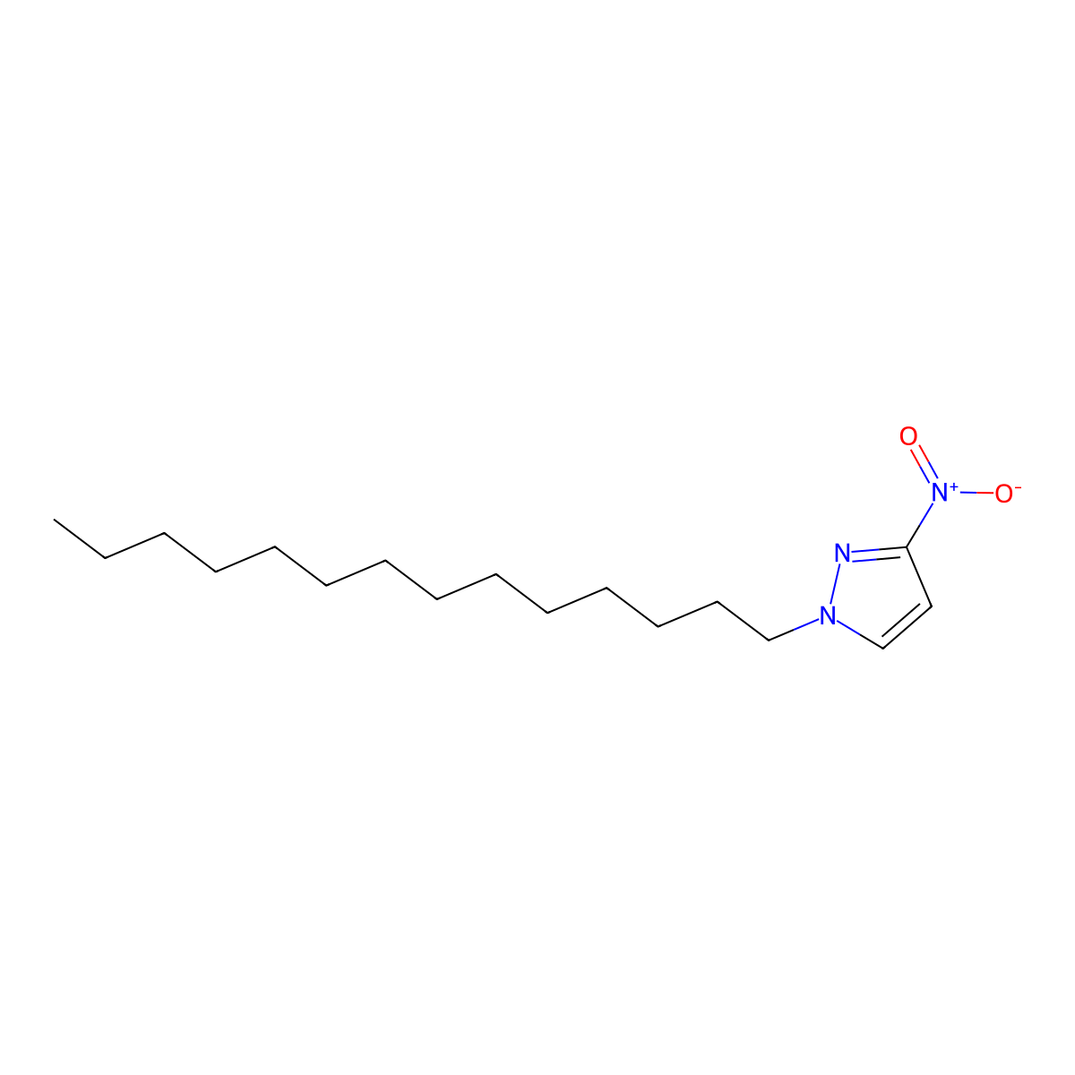 3-Nitro-1-tetradecyl-1H-pyrazole molecular structure, CAS 1240572-64-8
