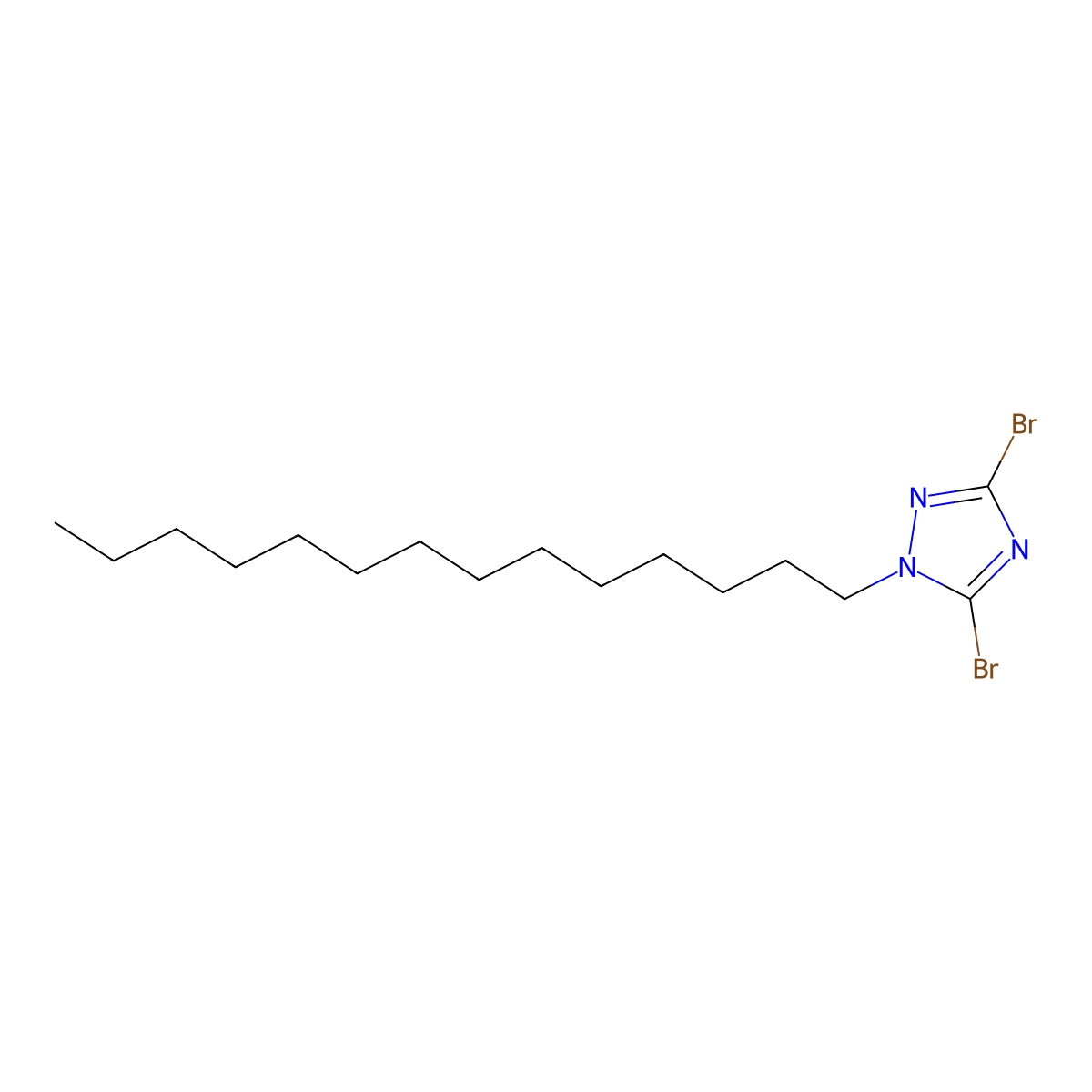 3,5-Dibromo-1-tetradecyl-1H-1,2,4-triazole molecular structure, CAS 1240572-65-9