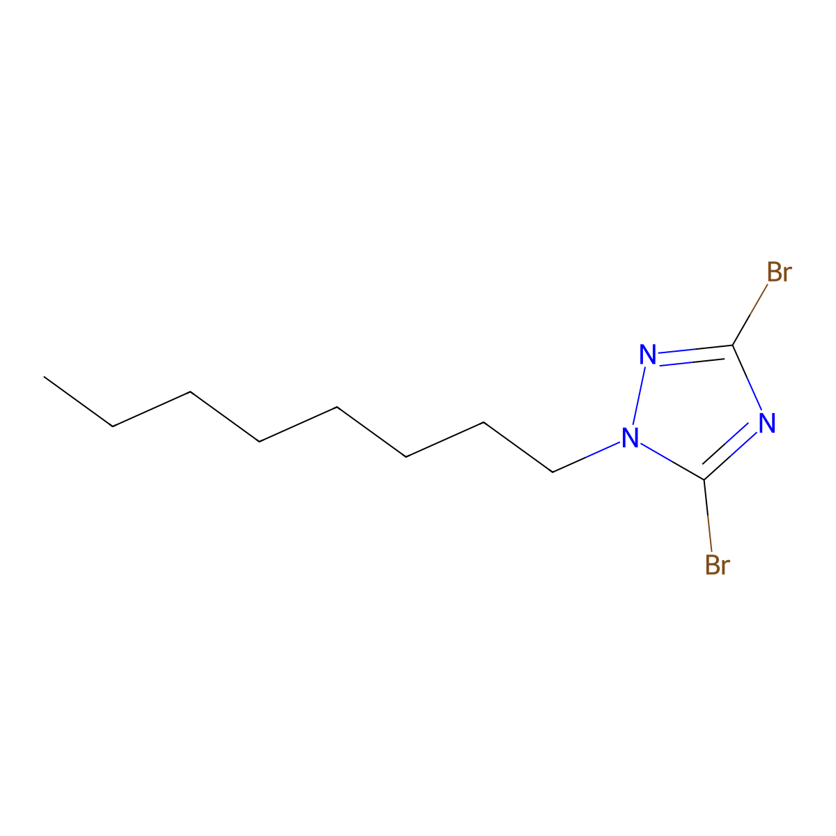 3,5-Dibromo-1-octyl-1H-1,2,4-triazole molecular structure, CAS 1240572-77-3