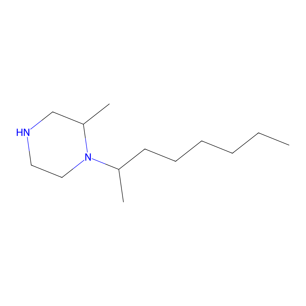 2-Methyl-1-(octan-2-yl)piperazine molecular structure, CAS 1240572-81-9