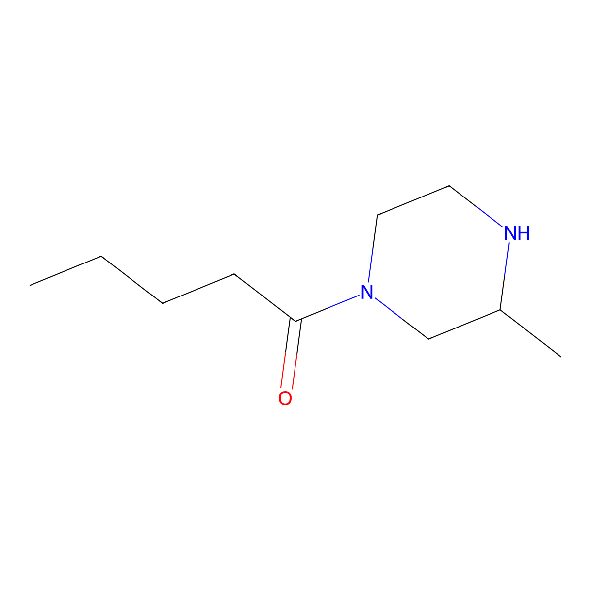 1-(3-Methylpiperazin-1-yl)pentan-1-one molecular structure, CAS 1240572-93-3