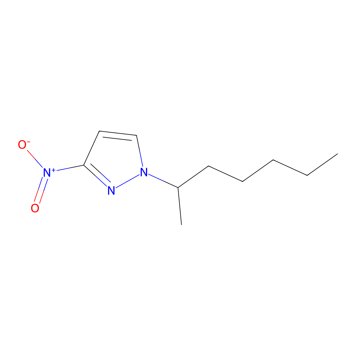 1-(Heptan-2-yl)-3-nitro-1H-pyrazole molecular structure, CAS 1240573-08-3