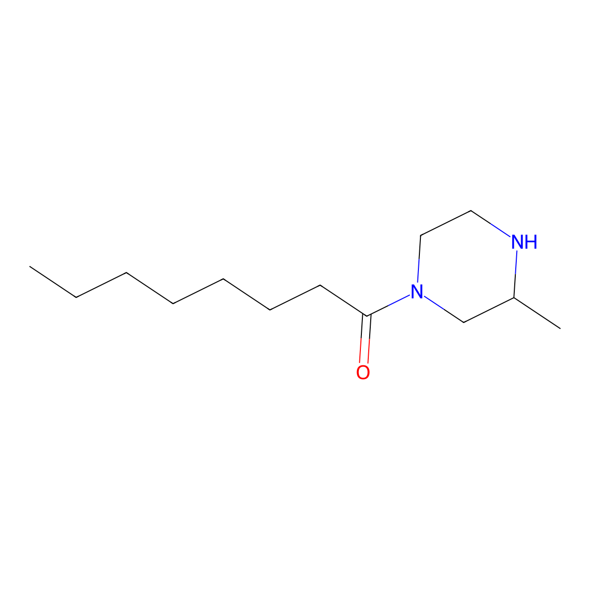 1-(3-Methylpiperazin-1-yl)octan-1-one molecular structure, CAS 1240573-10-7