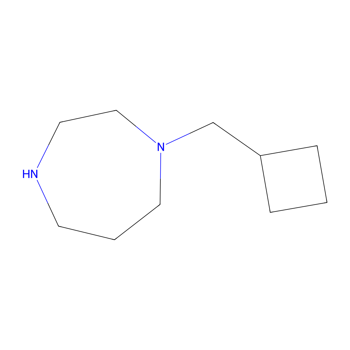 1-(Cyclobutylmethyl)-1,4-diazepane molecular structure, CAS 1240573-19-6