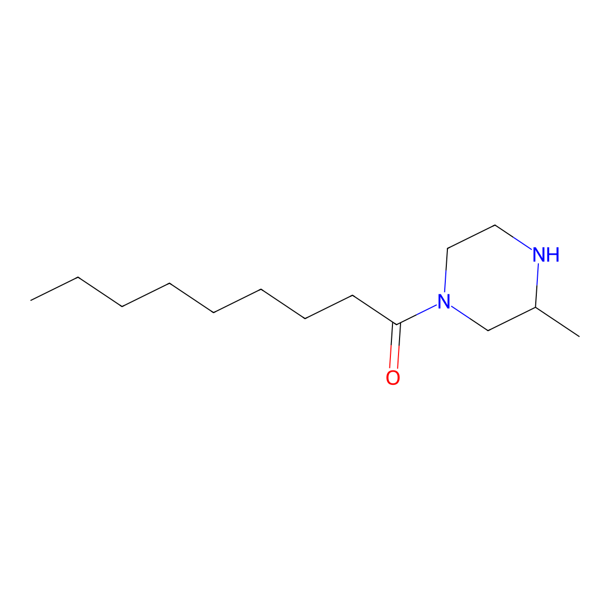 1-(3-Methylpiperazin-1-yl)nonan-1-one molecular structure, CAS 1240573-22-1