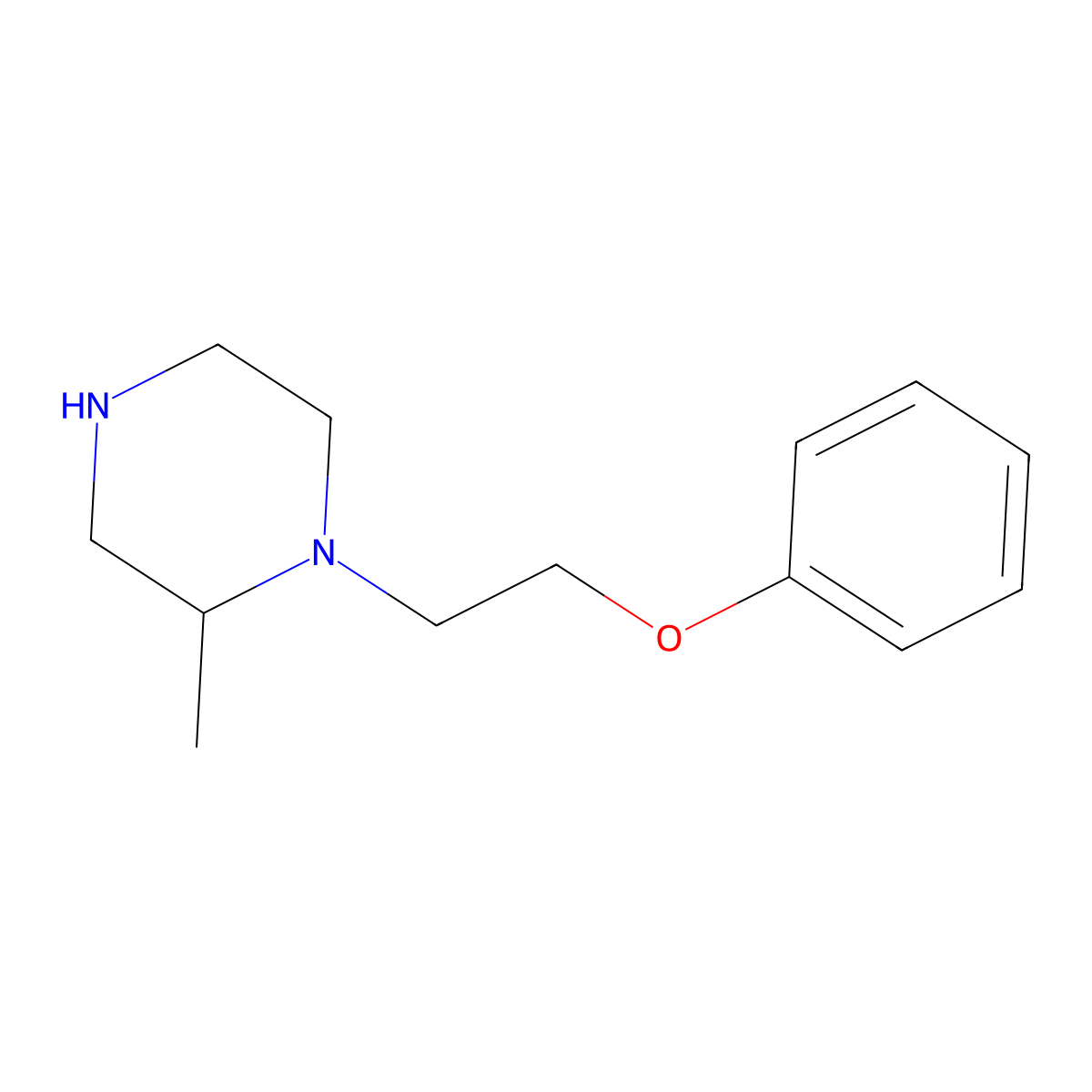 2-Methyl-1-(2-phenoxyethyl)piperazine molecular structure, CAS 1240573-26-5