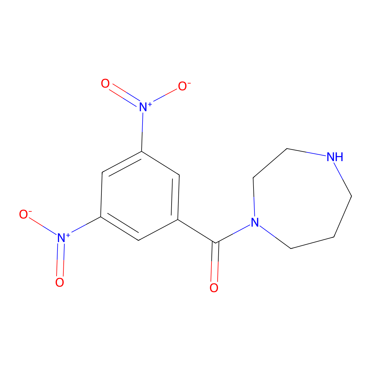 1-(3,5-Dinitrobenzoyl)-1,4-diazepane molecular structure, CAS 1240573-39-0